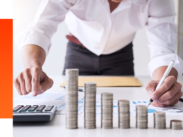 an accountant counting money
